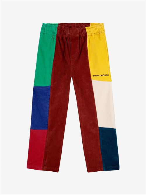 Pantaloni dritti in velluto a coste color block di Bobo Choses BOBO CHOSES | 224AC094991